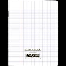 Cahier liaison 17x22 48p 8000 polypro transparent calligraphe 90g/m2
