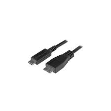 Cable USB-C male vers Micro USB 3 1m Noir – vue 2