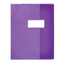 Oxford protège cahier SMS 17x22 PVC opaque 12/100ème violet