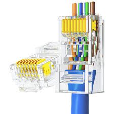 Connecteurs RJ45 Cat6 UTP50 AMPCOM JITWASJ25610 Transparent/Doré (x10)