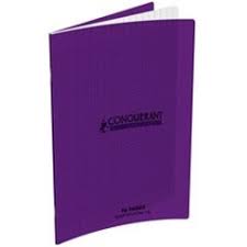 Cahier scolaire piqûres 96 pages 90g 24x32 polyro violet