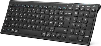 Clavier sans fil multi bluatooth AZERTY IOS/Android/Windows Noir