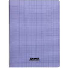 Cahier scolaire piqures 90g 24x32 violet polypro 192p