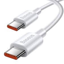Cable USB-C male vers USB-C male BASEUS CATKLF-IG1 1m Blanc – vue 2