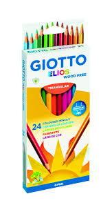 Crayons De Couleur Giotto Elios Wood Free Triangular (X12) 5.5mm
