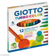 Feutres lavables giotto turbo color x12