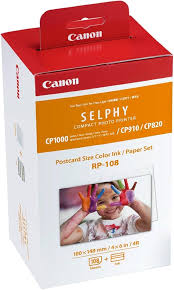 Encre Kit Canon RP-108 pour Selphy 10cmx14.8cm 108 feuilles