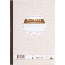 Carnet de factures auto-entrepreneur autocopiant le dauphin