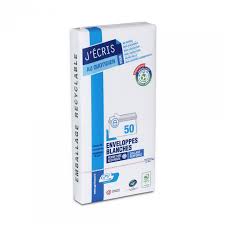 Enveloppes Sans Fenetre Blanches "J'ecris" 110x220mm Gpv France (X1)