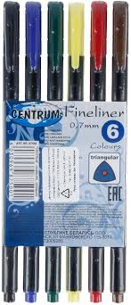 Paquet Stylo Centrum Fineliner 0.7 permanant couleur x6