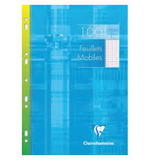 Feuille mobiles 21x29.7 perforée 70g petit carreaux 200p-5x5