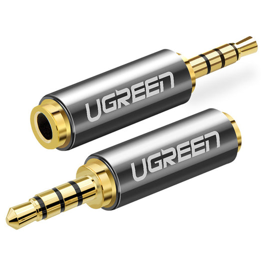 Adapt Jack 2,5mm Male/3,5mm Femele Ugreen Noir Dore