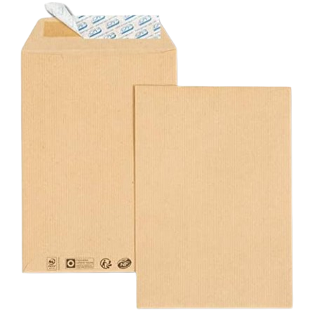 Enveloppe kraft C4 auto adhésif 229x324mm 85g (x25)