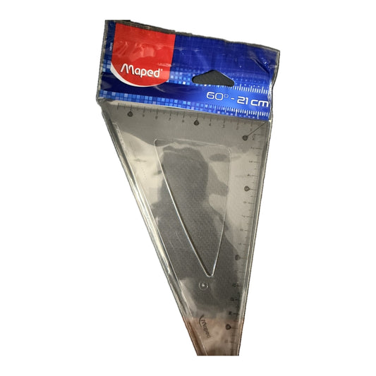 Équerre plastique Maped 21 cm 60° sous blister