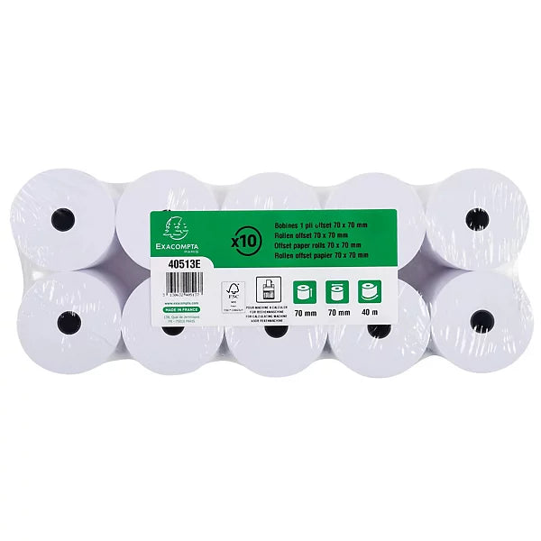 Rouleau bobine imprimante caisse 70 x 70 x 40 m (x1)