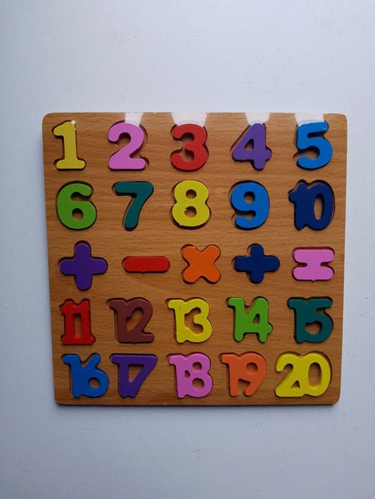 Puzzle Educatif pour enfant en bois des nombres de 1 à 20
