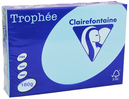 Ramette trophee A4 160g bleu royal 250f