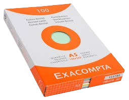 Fiches bristol 148x210 5x5 multicolors x100