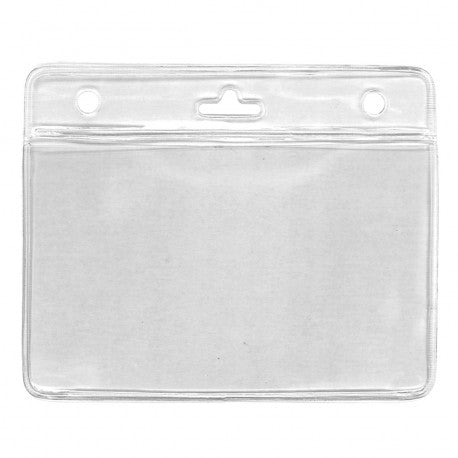 Porte-badge rigide horizontal dépoli format CR-80 Transparent