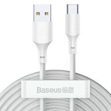 Cable USB-C male vers USB-C male BASEUS CAJY200002 1,5m Blanc