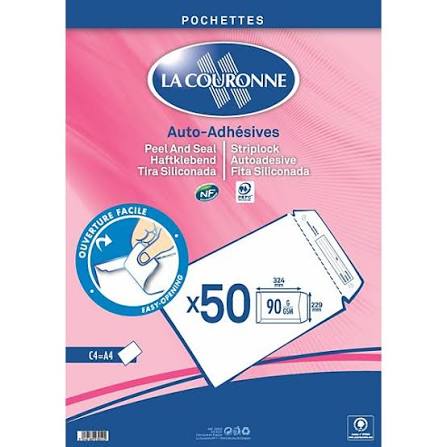 pochette C4 229X324 BLANC NFE+PEFC 90G(x1)