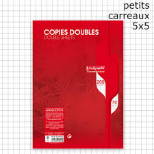 COPIE DOUBLE SHEETS PETIT CARREAUX 21X29.7/5X5 200P