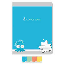 Cahier scolaire d'écriture 32 pages agr 17x22 seyes 3mm 70g bleu