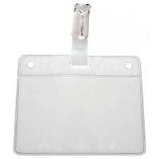 Porte-badge rigide horizontal dépoli format CR-80 Transparent