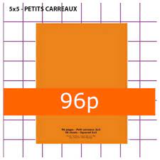 Cahier petit carreaux 21x29.7 96P 70g