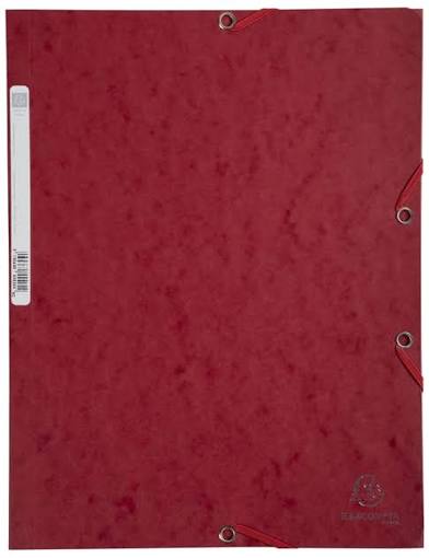 Chemise à élastique en carte Exacompta Basic cerise
