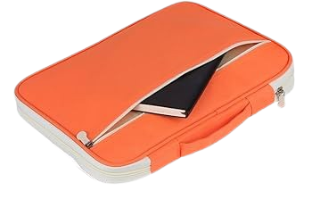 Pochette de rangement avec uni capacité moyenne avec bandeau orange