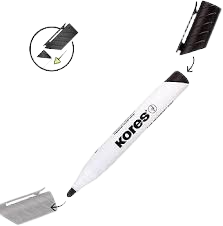 Marqueur tableau blanc kores xw& pointe rond noir