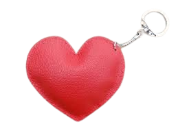 Porte-clé sous forme de coeur rouge