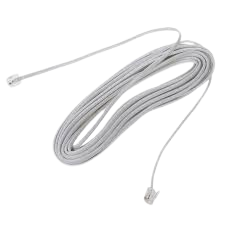 Cable d'extension pour téléphone fixe Fil ZXT 6P2C 3 metres Blanc
