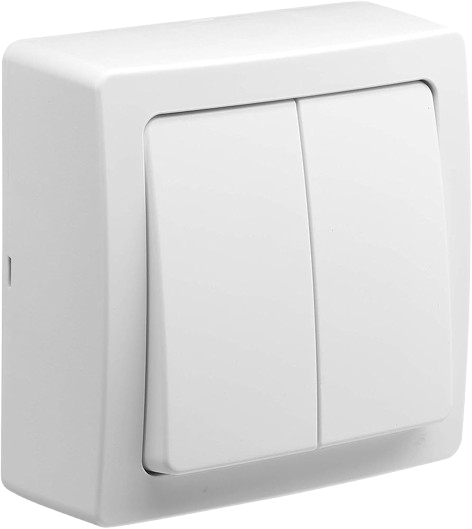 Interrupteur apparent Double bouton-poussoir VESA MZ-B02-YIN 16a 69mm