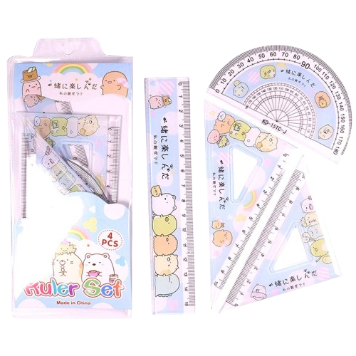 Kit écolier KD 1 règle 15cm 1 rapporteurs 2 équerres My Melody