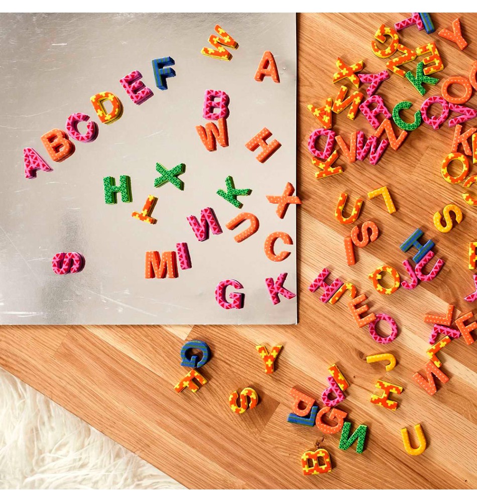 Lettres alphabets magnétiques ABC majuscules aimantées G-CXZMB-DX-26P Montessori