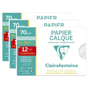 Lot De Papier Calque 21*29.7cm Clairefontaine 70g