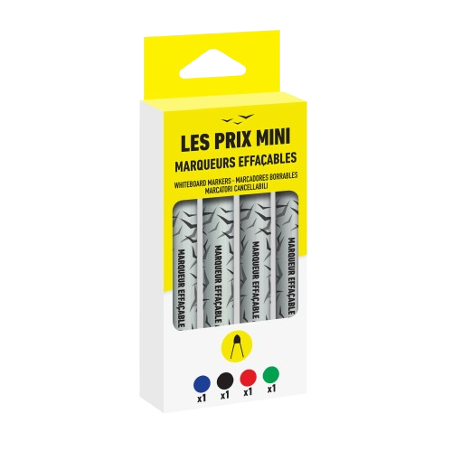 Marqueur effaçable " les prix mini" pour tableaux (x4)