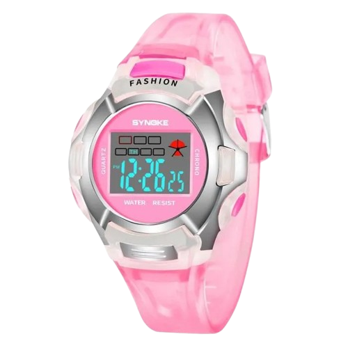 Montre Enfant Digitale Sport SYNOKE 99329 Étanche Rose