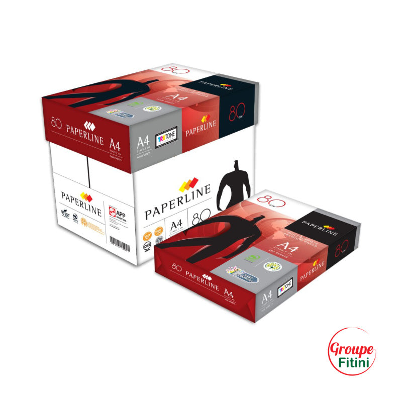 Carton de ramettes Feuilles blanche Paperline A4 80g (x5)