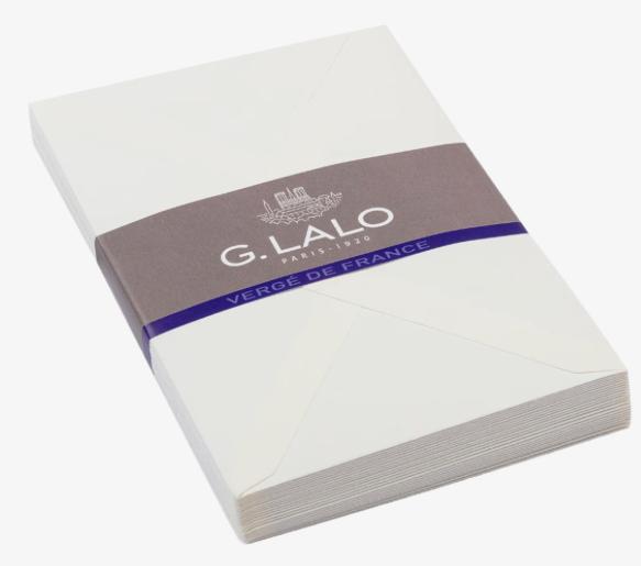Enveloppes CLAIREFONTAINE G.LALO fermeture adhésive C6 / 114x163mm en vergé blanc 100 g/m² (x25)