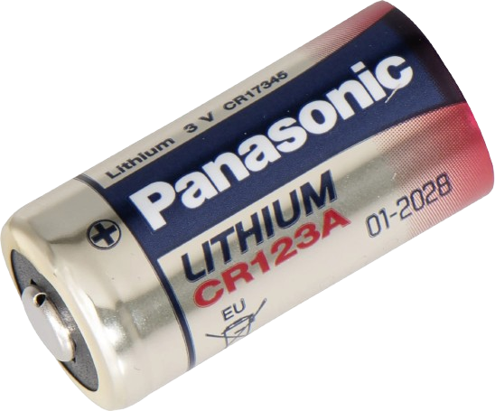 Piles bâtons Panasonic CR123A Lithium (x2)