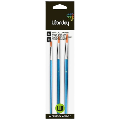Pinceau plat brosse poils synthetiques wonday N°04