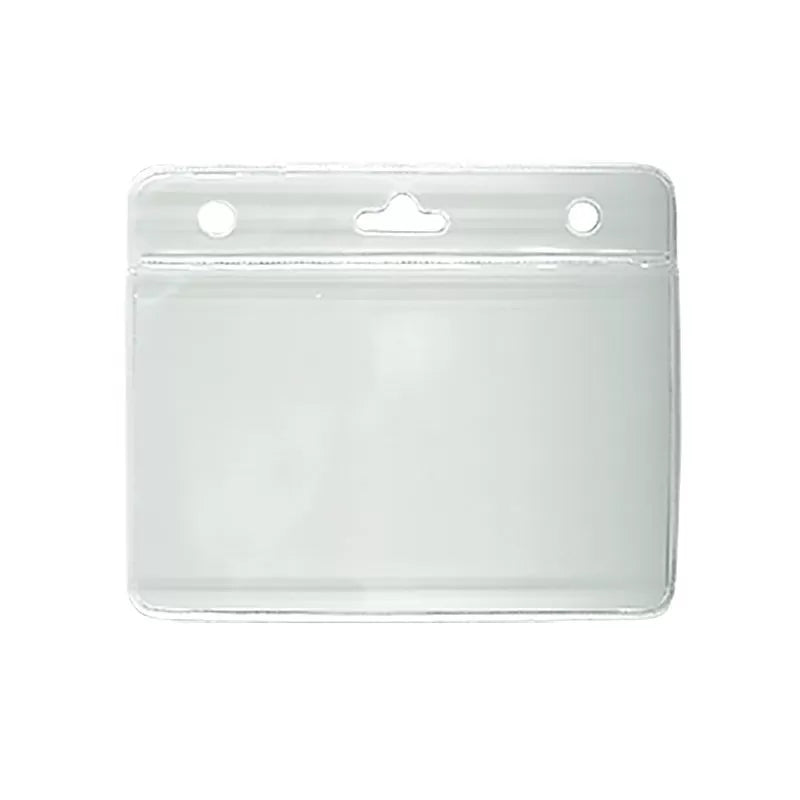 Porte-badge rigide horizontal dépoli format CR-80 Transparent