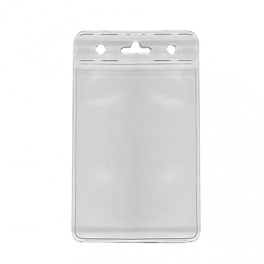 Porte-badge rigide vertical dépoli format CR-80 Transparent