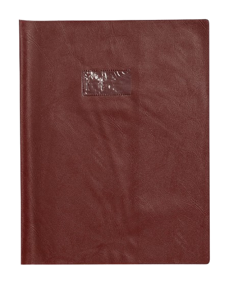 Protège cahier 24x32 losange brun calligraphe