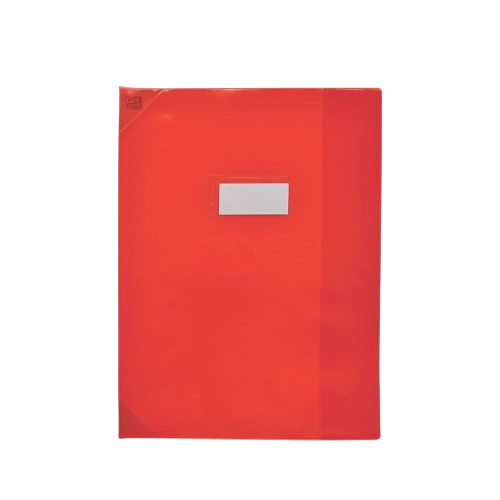 OXFORD Protège-Cahier SMS 24x32cm PVC Opaque 12/ 100ème rouge