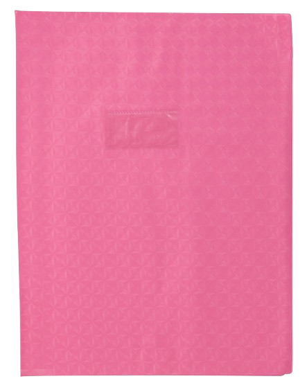 Protège cahier 24x32 losange rose calligraphe