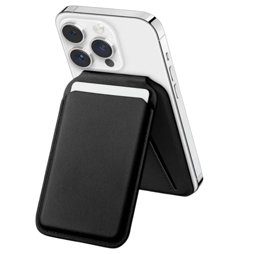 Porte-cartes CB aimanté pour smartphones en cuir et tissu KB-53-SP-M